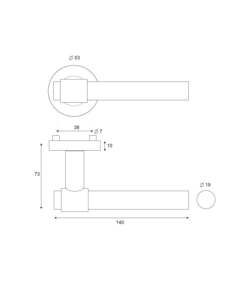 Tirador Iraty Oro satinado PVD Grado 3