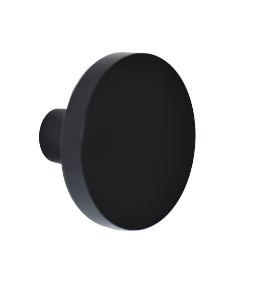 Perchero de pared redondo de aluminio negro