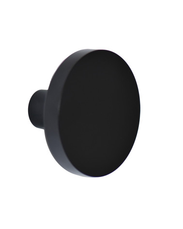 Perchero de pared redondo de aluminio negro
