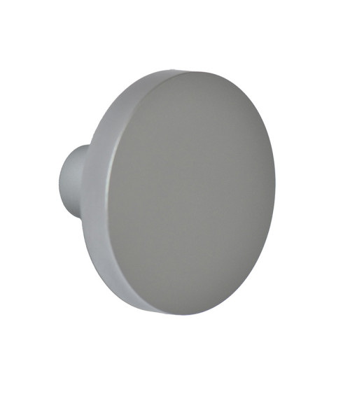 Perchero de pared redondo de aluminio plateado