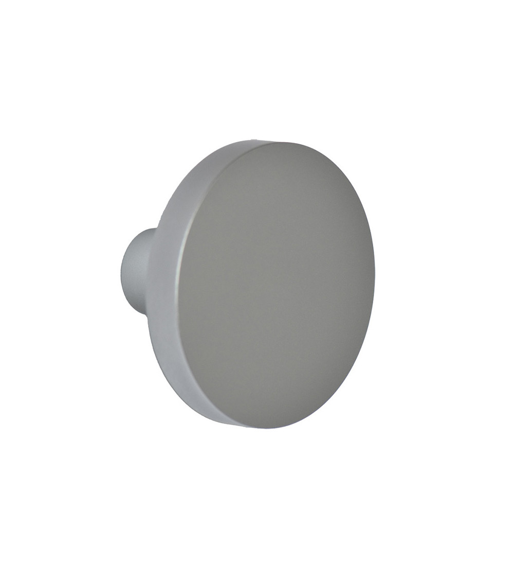 Perchero de pared redondo de aluminio plateado