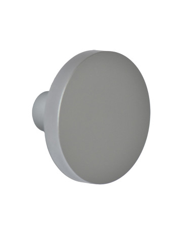 Perchero de pared redondo de aluminio plateado