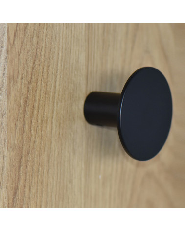 Perchero disco fino de inox negro D.60