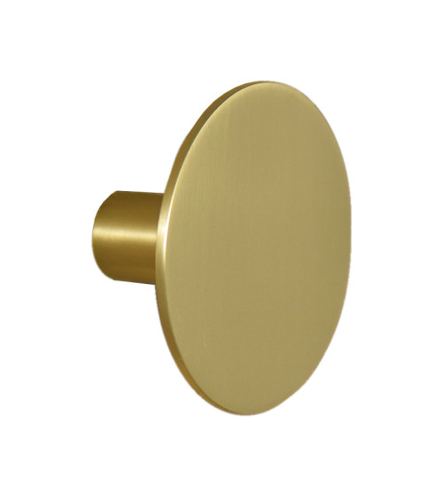 Perchero de pared disco dorado satinado D.80