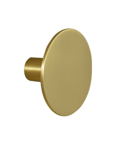 Perchero de pared disco fino de inox dorado satinado
