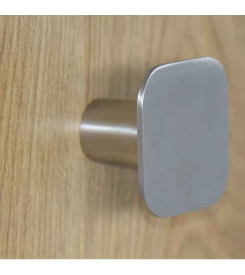 Perchero de pared cuadrado fino de inox D.60