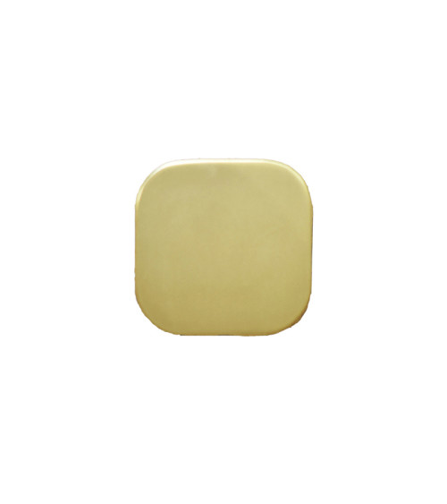 Percha de pared cuadrada fina inox Oro Satinado D.60