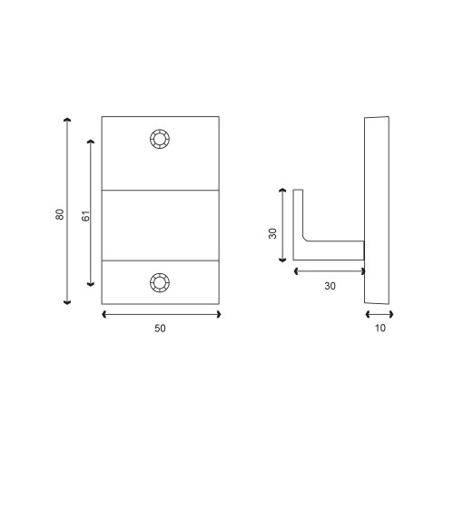 Percha de pared Légo acabado Cromado perla