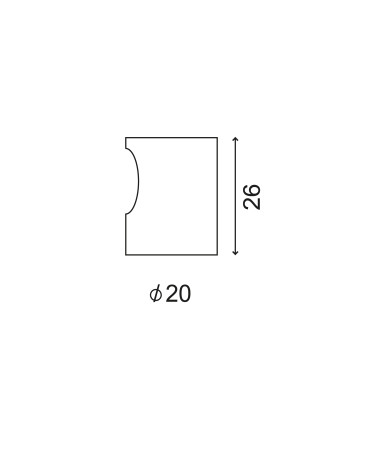 Dibujo del tirador de mueble con ranura