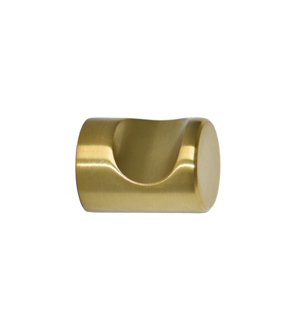 Tirador de mueble con ranura dorado satinado