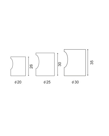 Dibujo del tirador de mueble con ranura en acero inoxidable cepillado mate