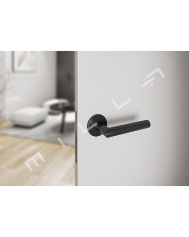 Tirador de puerta de color negro ARABIS tirador de diseño montado en una puerta
