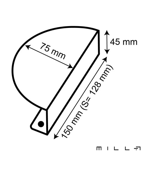 Tirador de mueble rosa polvos ZORIA tirador de diseño