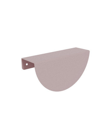 Tirador de mueble rosa polvos ZORIA tirador de diseño sobre fondo blanco