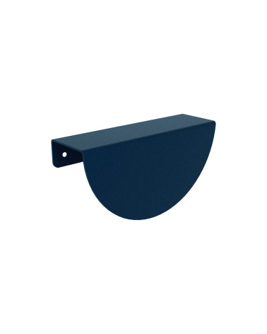 Tirador de mueble azul marino ZORIA tirador de diseño sobre fondo blanco