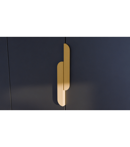 Tirador de mueble dorado mate ZORIA alargado tirador de diseño
