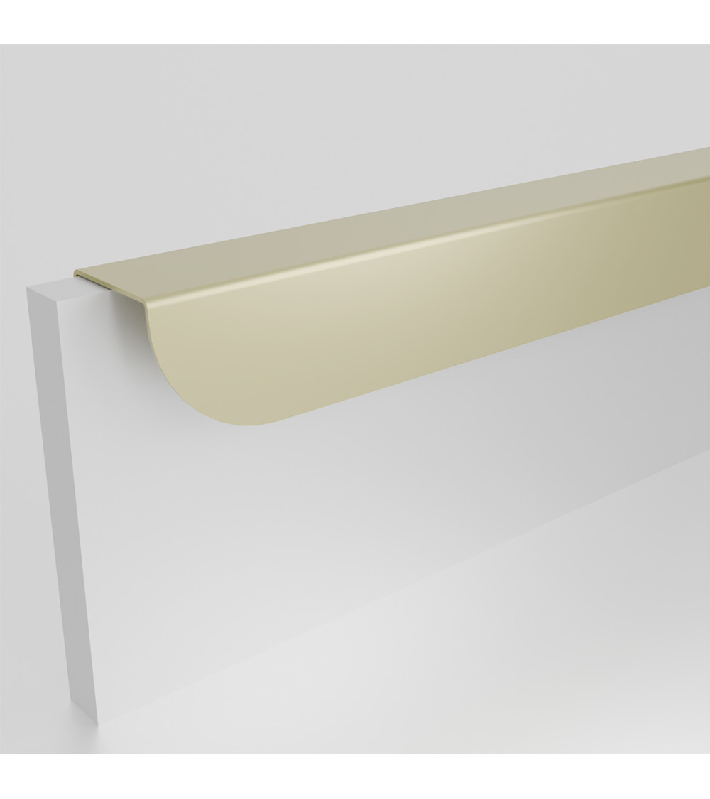 Tirador de mueble dorado mate ZORIA alargado tirador de diseño