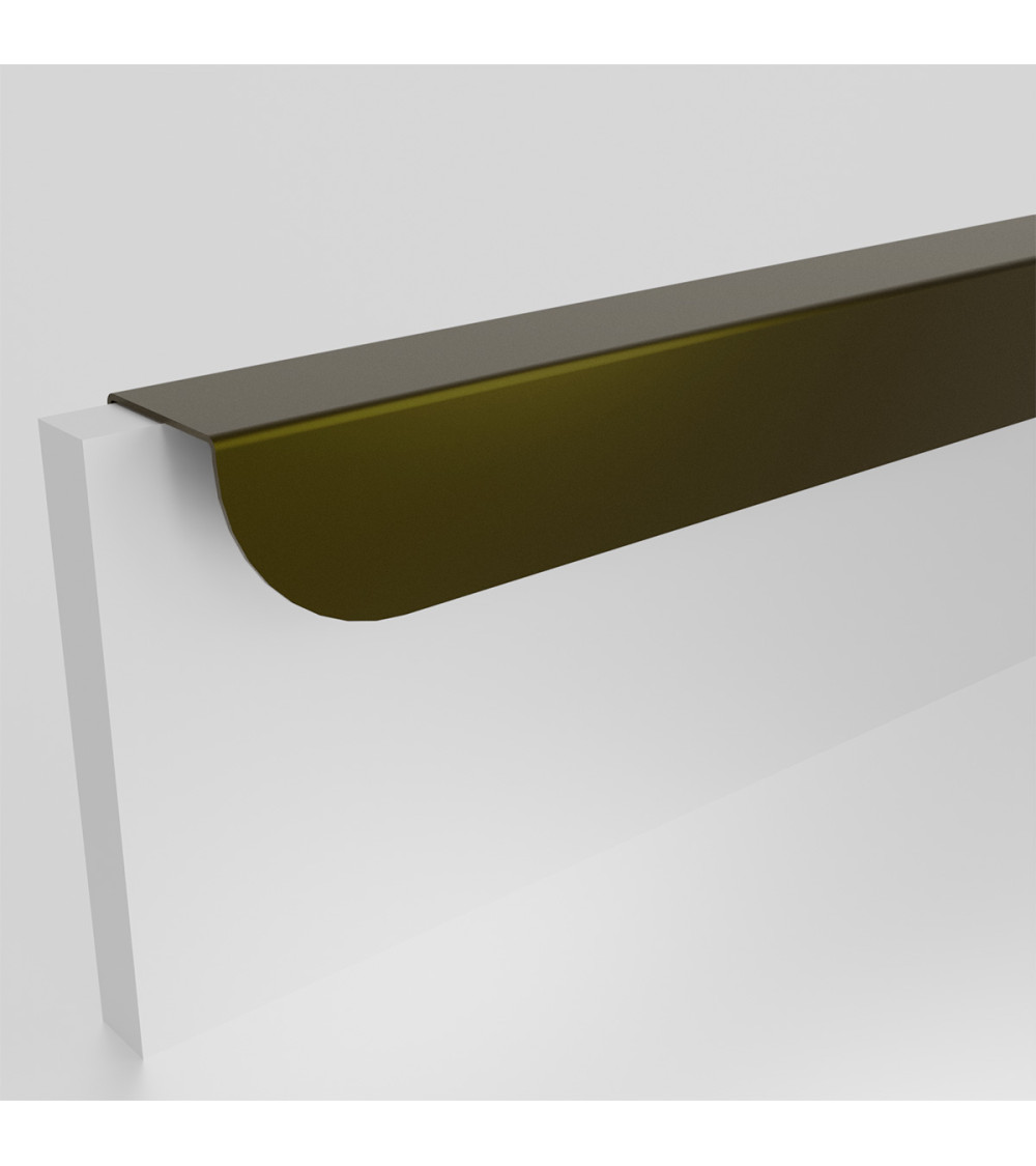 Tirador de mueble marrón oliva ZORIA alargado tirador de diseño