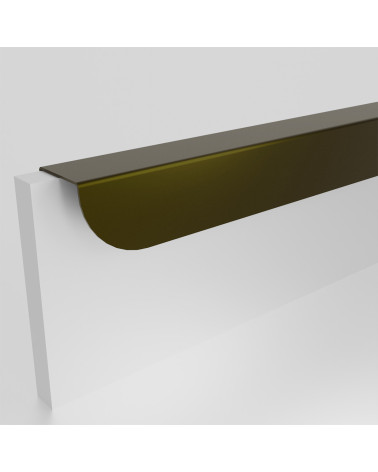 Tirador de mueble marrón oliva ZORIA alargado tirador de diseño