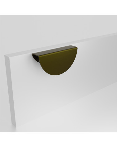 Tirador de mueble marrón oliva ZORIA en el frente diseño decorativo
