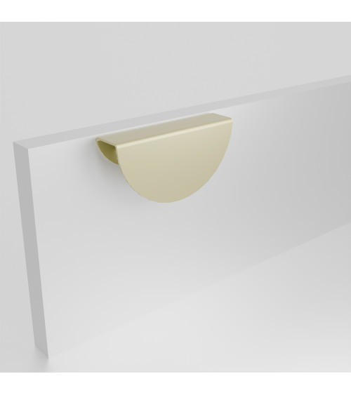 Tirador de mueble oro mate ZORIA de frente diseño