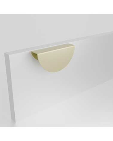 Tirador de mueble oro mate ZORIA de frente diseño