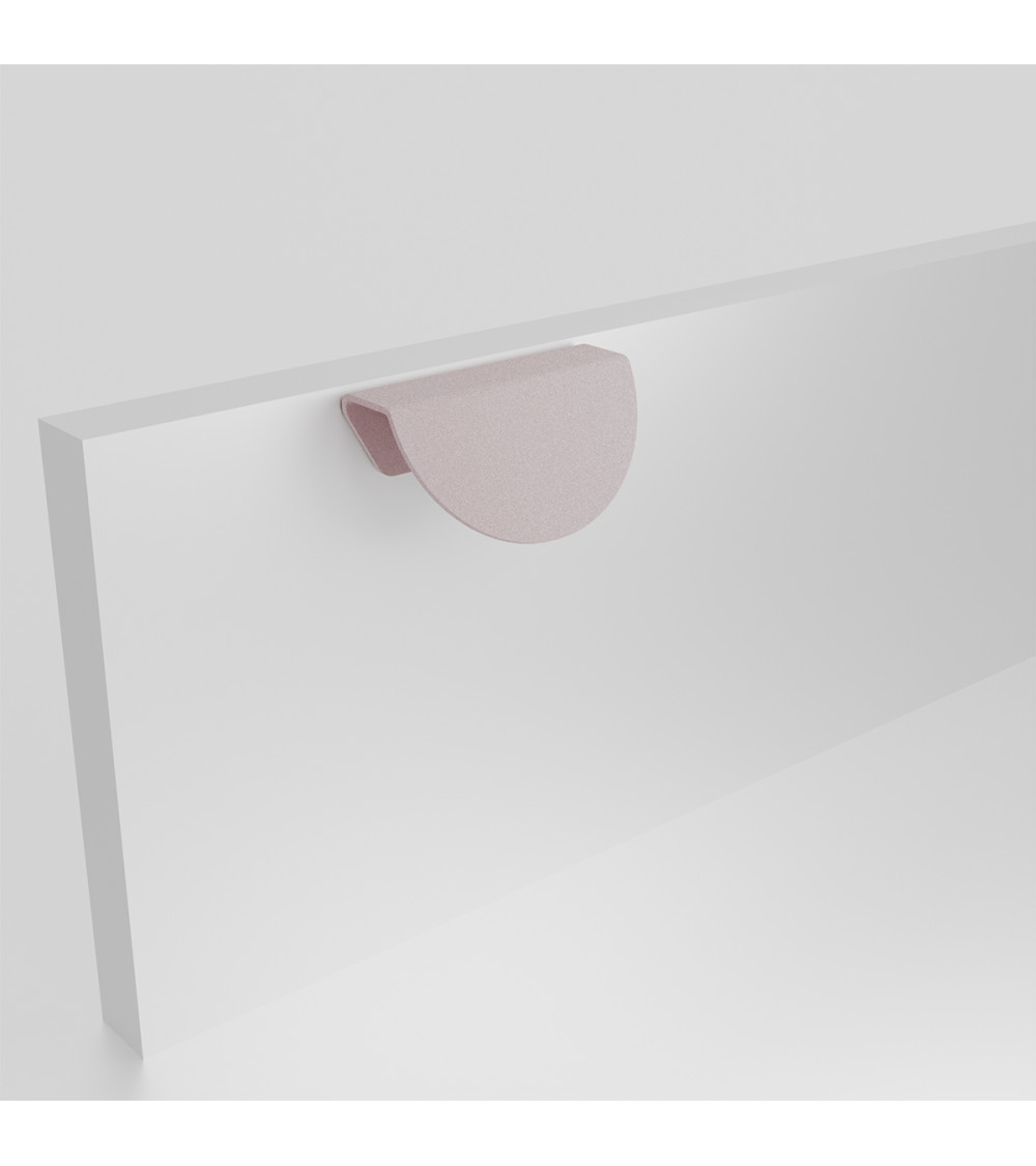 Tirador de mueble rosa empolvado ZORIA oblicuo tirador de diseño