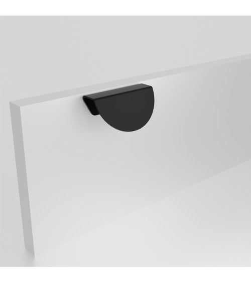 Tirador de mueble negro mate ZORIA oblicuo tirador de diseño