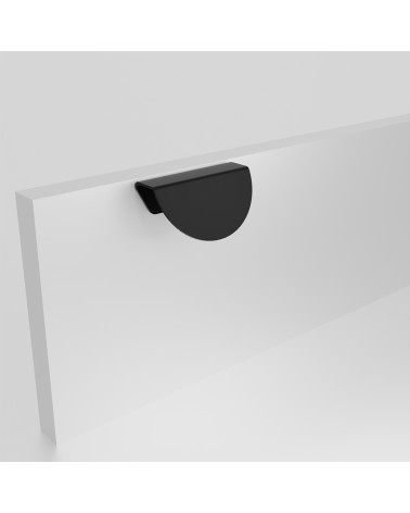 Tirador de mueble negro mate ZORIA oblicuo tirador de diseño