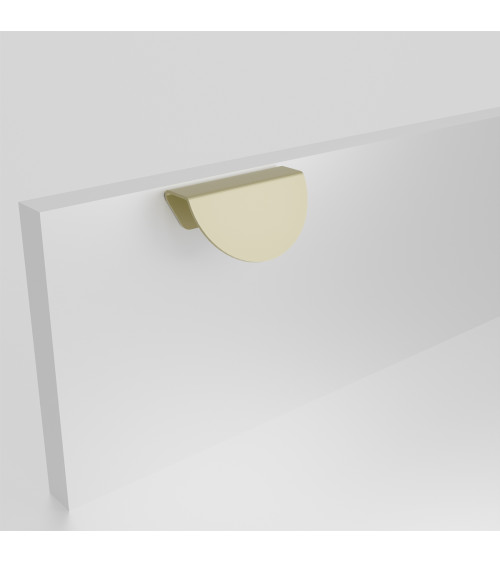 Tirador de mueble dorado mate ZORIA oblicuo tirador de diseño