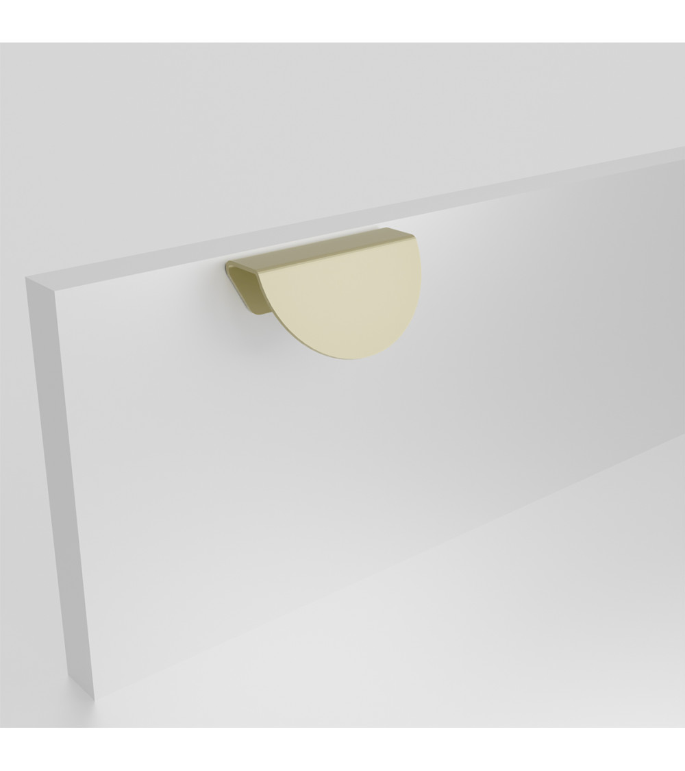 Tirador de mueble dorado mate ZORIA oblicuo tirador de diseño