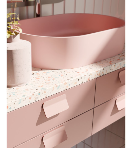 Tirador de mueble rosa empolvado SEA tirador de diseño