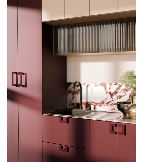 Tirador de mueble burdeos SOLEA tirador de diseño