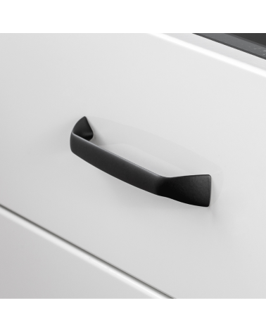 Tirador de mueble negro mate SONGO tirador de diseño montado en un cajón