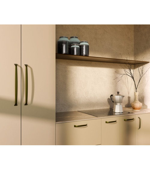 Tirador de mueble marrón oliva SONGO tirador de diseño