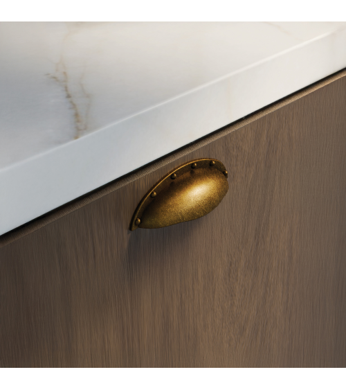 Tirador de mueble pátina sobre latón ASHEMA tirador de diseño