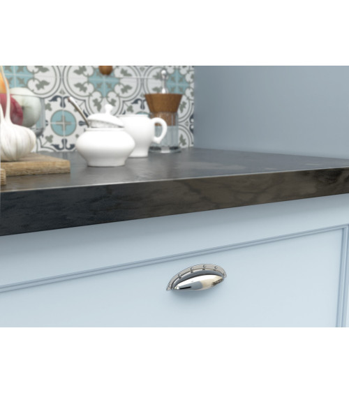 Tirador de mueble cromo pulido ASHEMA tirador de diseño