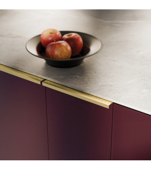 Tirador de mueble anodizado en oro VERA tirador de diseño