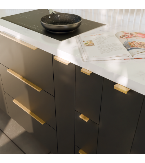 Tirador de mueble anodizado en oro TERRA PRO tirador de diseño