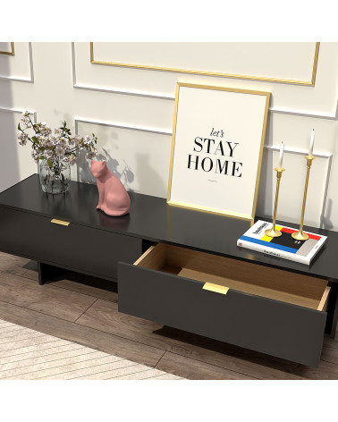 Tirador de mueble anodizado dorado COSTA tirador de diseño montado en cajones