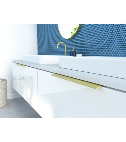 Tirador de mueble anodizado en oro COSTA tirador de diseño