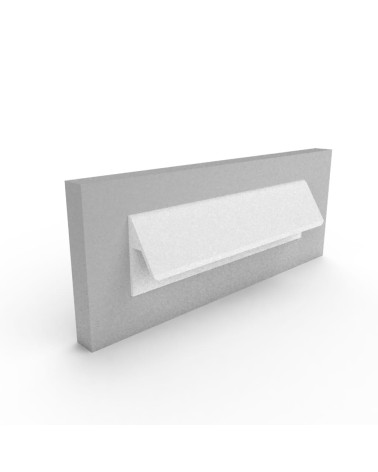 Tirador de mueble blanco brillante VERBA tirador de diseño fijado en un panel