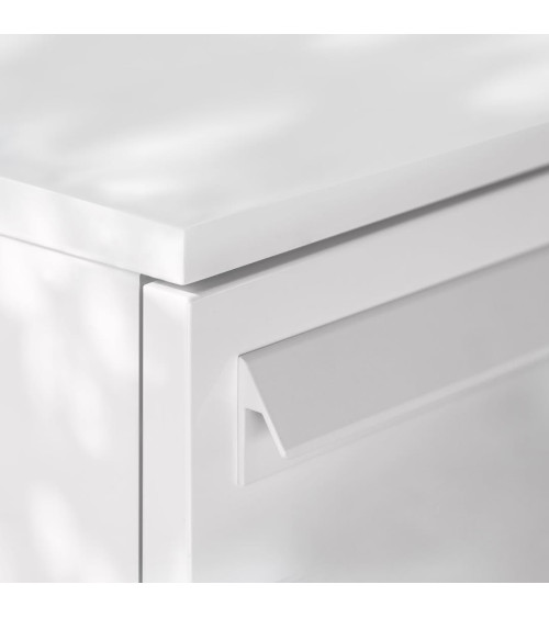 Tirador de mueble blanco brillante VERBA tirador de diseño