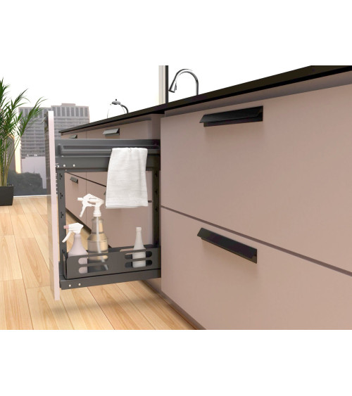 Tirador de mueble negro mate VERBA tirador de diseño