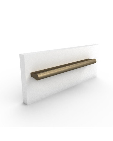 Tirador de mueble anodizado cepillado MAKAO tirador de diseño fijado en un panel