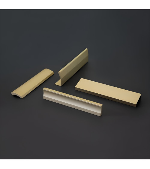 Tirador de mueble anodizado en oro ESSEN tirador de diseño