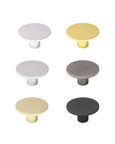 Botón de mueble ASTRO tirador de diseño posado sobre un fondo blanco