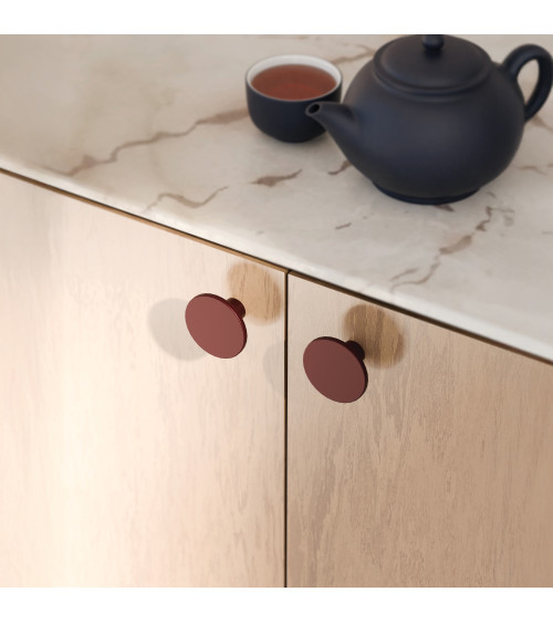 Botón de mueble burdeos ASTRO tirador de diseño