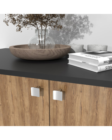 Botón de mueble cromo pulido SIENA tirador de diseño montado en un mueble