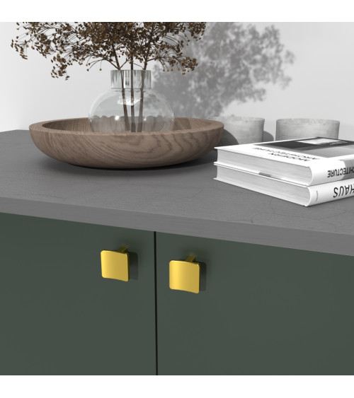 Botón de mueble dorado pulido SIENA tirador de diseño